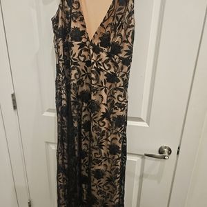 eShakti black formal midi dress